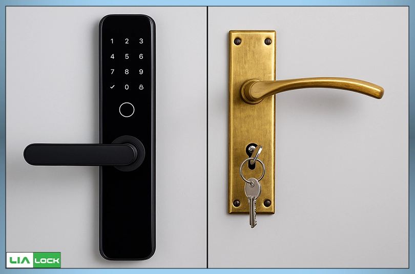 مقایسه دستگیره هوشمند با قفل سنتی