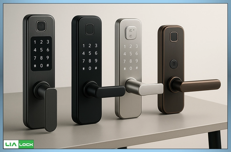 نمایش چند مدل مختلف دستگیره هوشمند برای مقایسه و انتخاب هنگام خرید