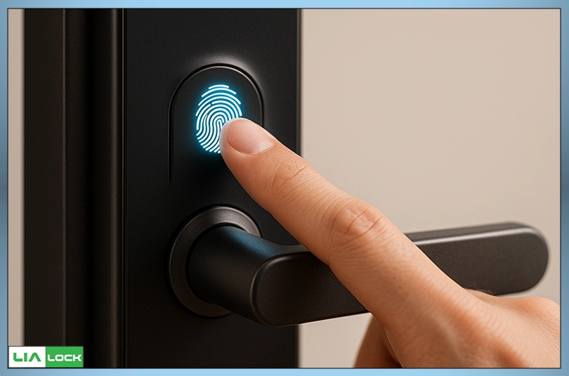 دستگیره هوشمند اثر انگشتی با سنسور بیومتریک برای امنیت درب منزل