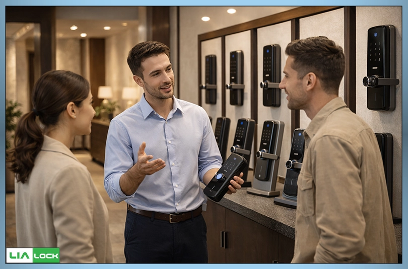 قیمت مقرون‌به‌صرفه دستگیره هوشمند اثر انگشتی با خرید از فروشگاه تخصصی لیالاک