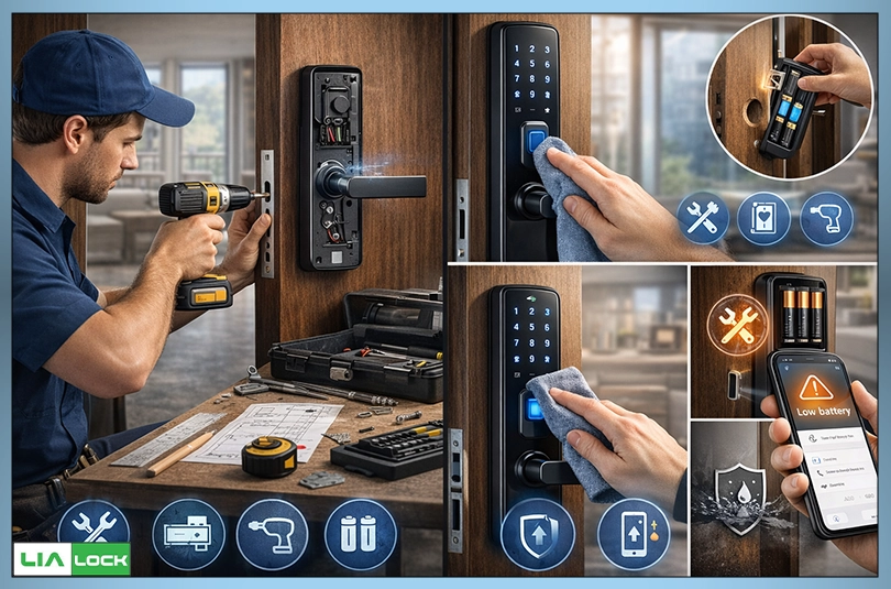 راهنمای نصب و نگهداری دستگیره هوشمند رمزدار