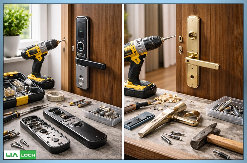 مقایسه هزینه نصب دستگیره هوشمند با دستگیره‌های معمولی